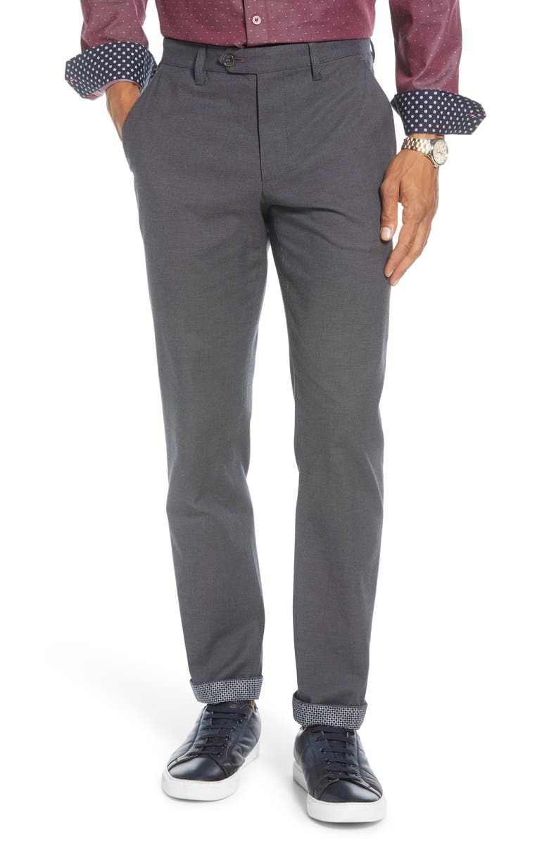 Ted Baker London Penguin Slim Fit Classic Dress Pants, Main, color, 