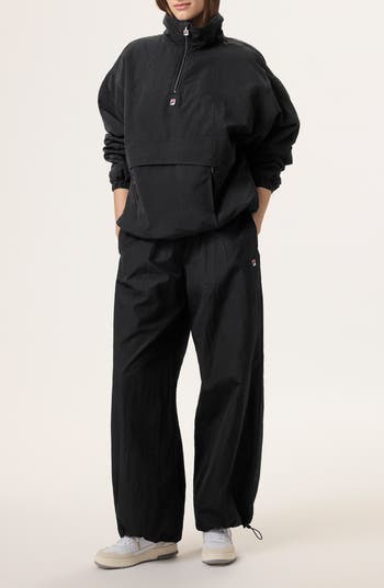 FILA x Hailey Half Zip Nylon Oversize Jacket | Nordstrom