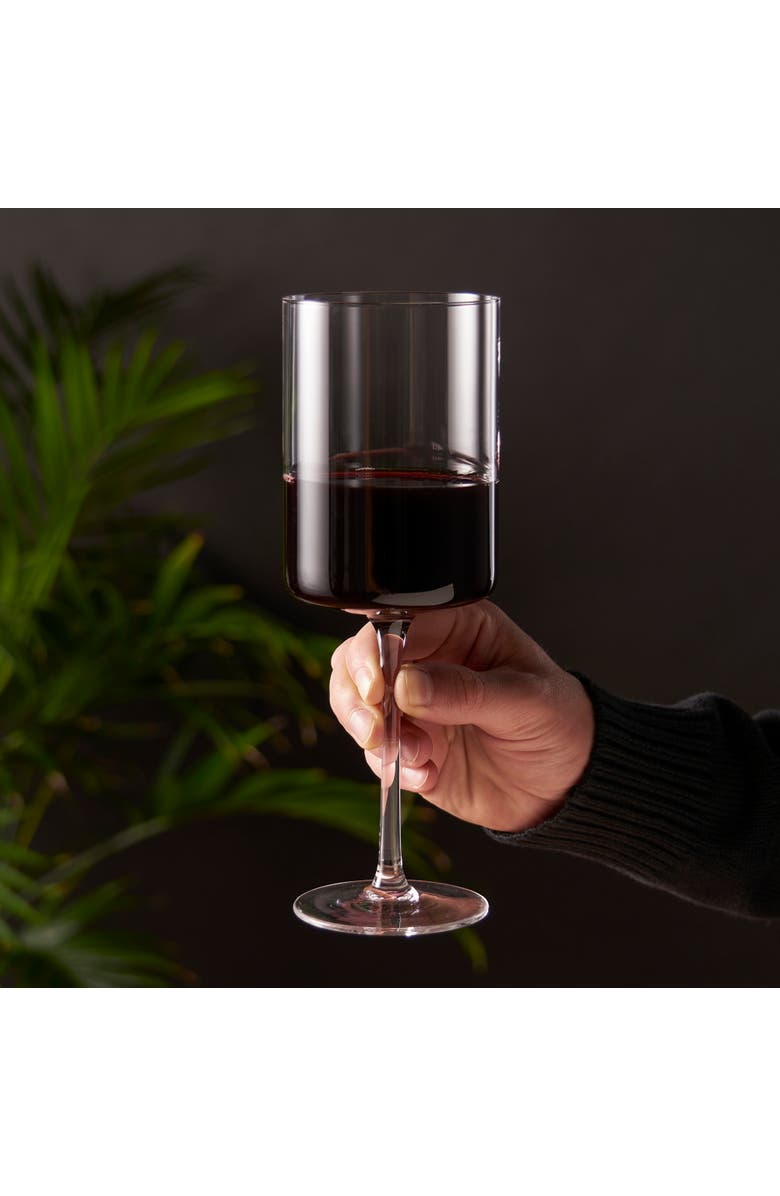 Viski Laurel Crystal Red Wine Glasses Set of 2, Alternate, color, Clear