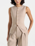 Manière De Voir Maisie Tailored Crew Neck Cinch Waistcoat