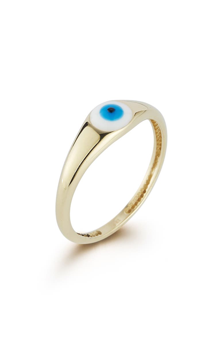 Ember Fine Jewelry Evil Eye Ring, Alternate, color, Gold