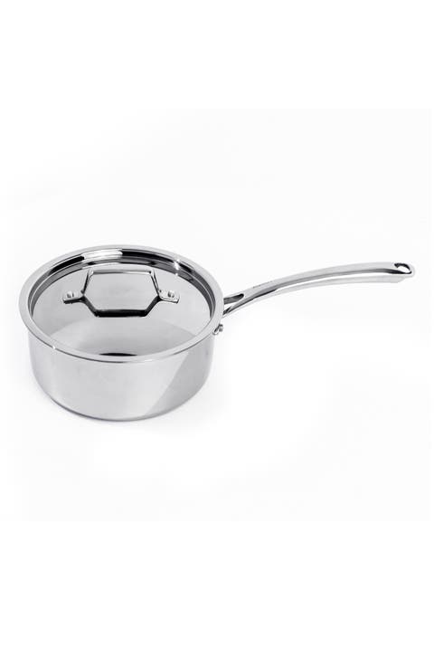Premium Tri-ply 18/10 Stainless Steel 2-Quart Saucepan with Lid
