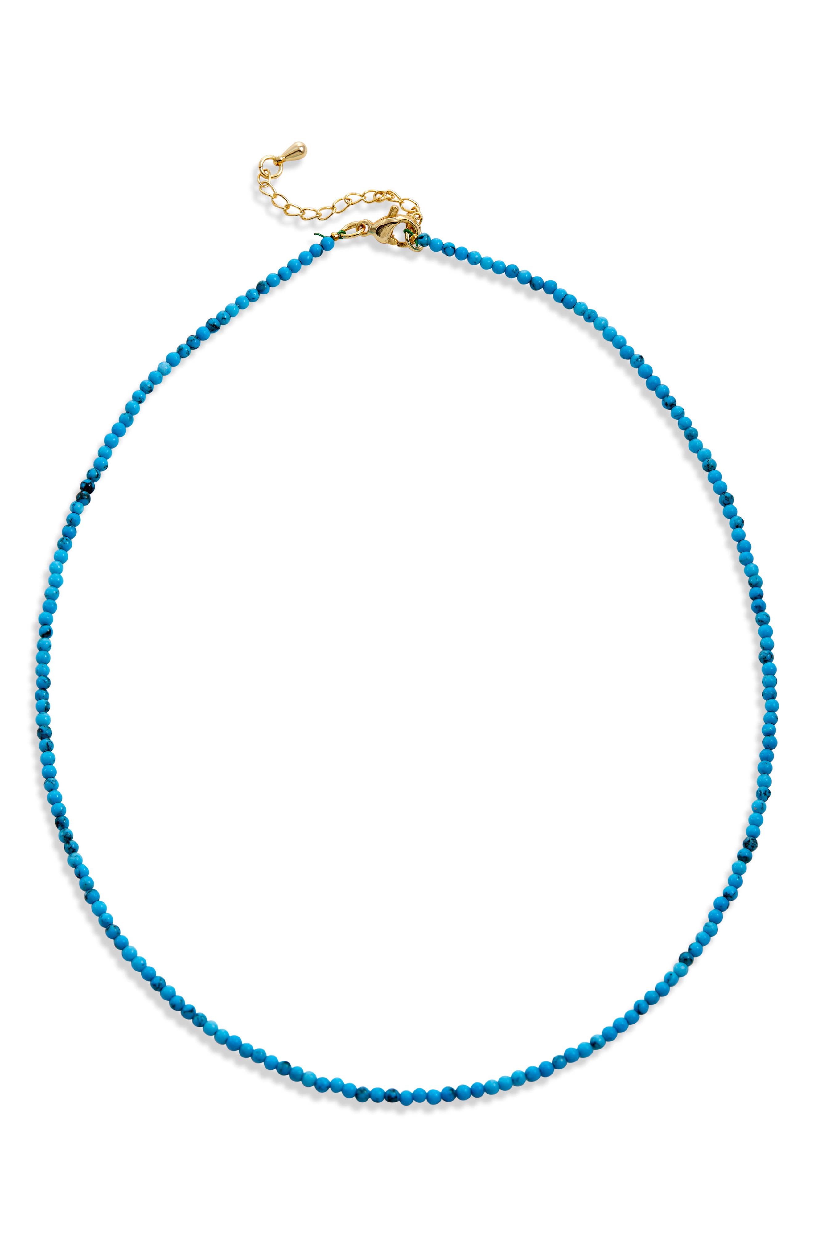SAVVY CIE JEWELS Blue Turquoise Choker Necklace