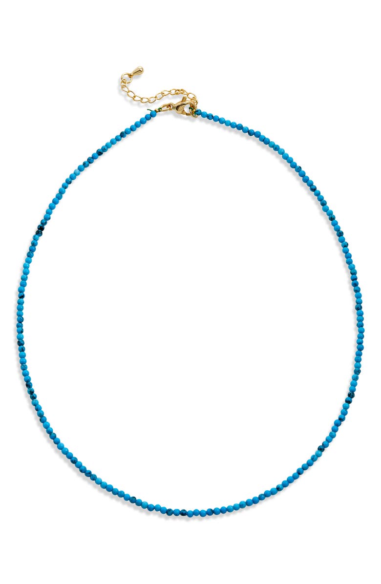 SAVVY CIE JEWELS Blue Turquoise Choker Necklace, Main, color, Blue