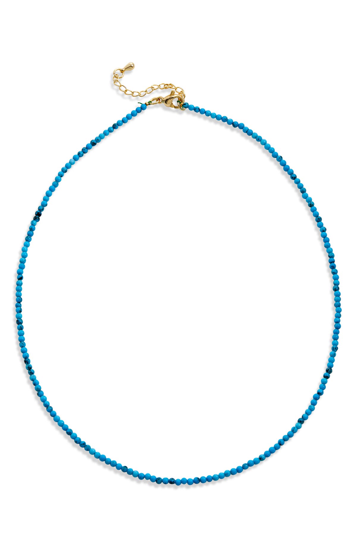 Savvy Cie Jewels blue turquoise beaded choker necklace