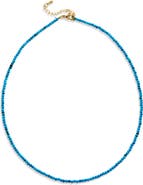 SAVVY CIE JEWELS Blue Turquoise Choker Necklace