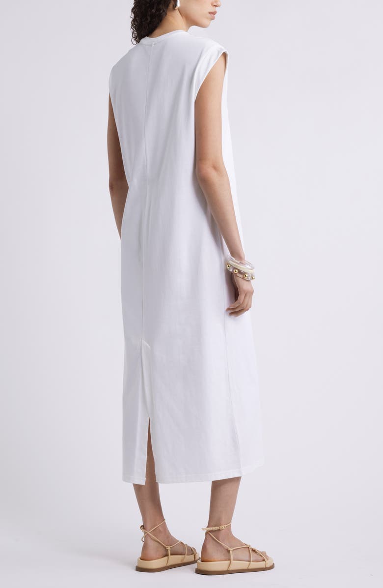 Muscle Sleeve Pima Cotton Jersey Maxi Dress