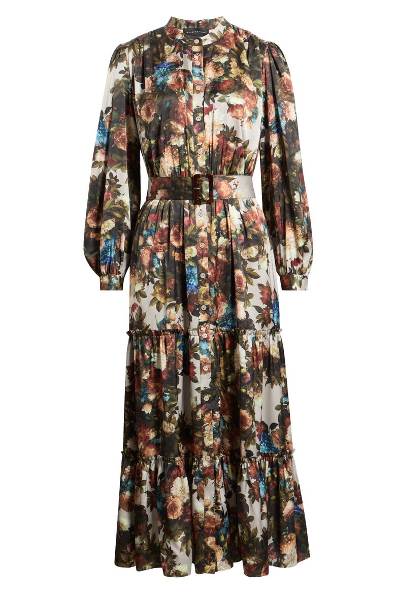 The Lilou Floral Print Long Sleeve Maxi Dress, Alternate, color, MYSTICAL FORREST