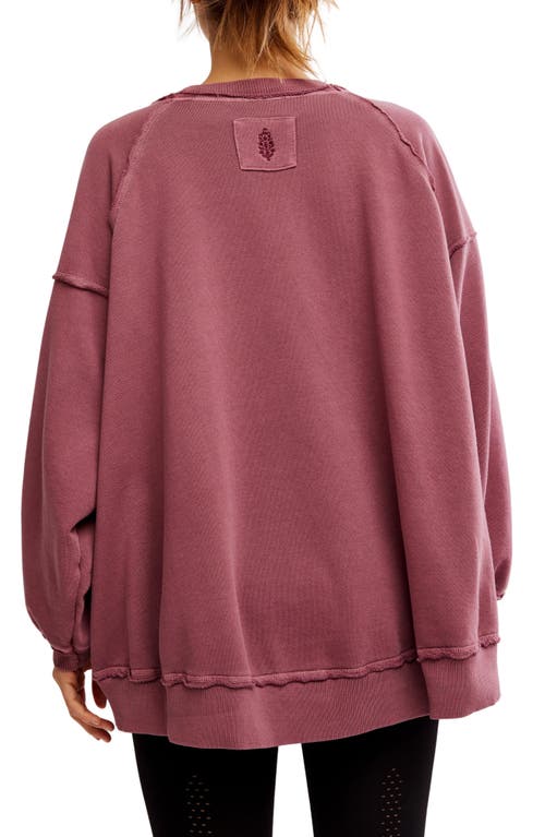 Free People Fp Movement One To Beat Oversize Pullover In Pink