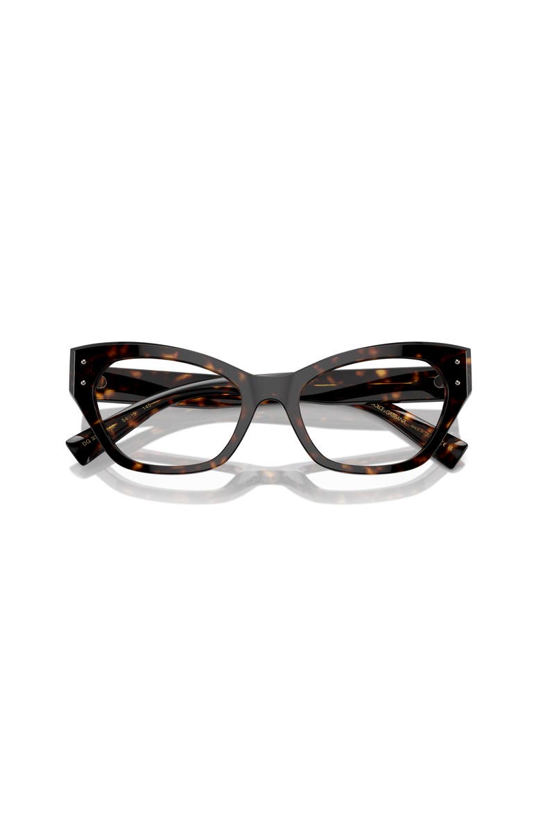 Dolce&Gabbana 54mm Cat Eye optical glasses, Alternate, color, Tortoise