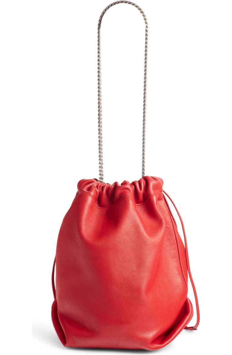Saint Laurent Teddy Leather Bucket Bag, Alternate, color,
