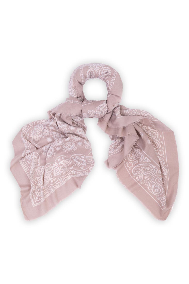 Paisley Oversized Scarf, Alternate, color, BEIGE