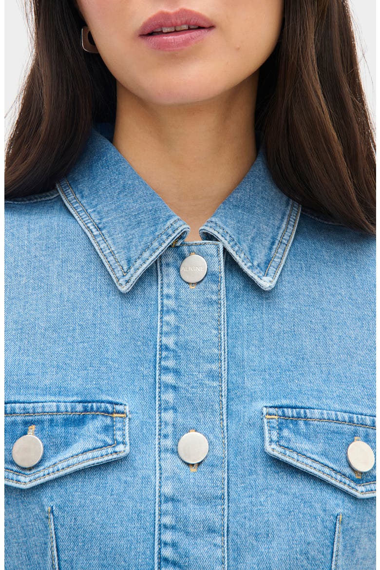 Jette Stretch Organic Cotton Denim Shirt, Alternate, color, NEW LIGHTWASH