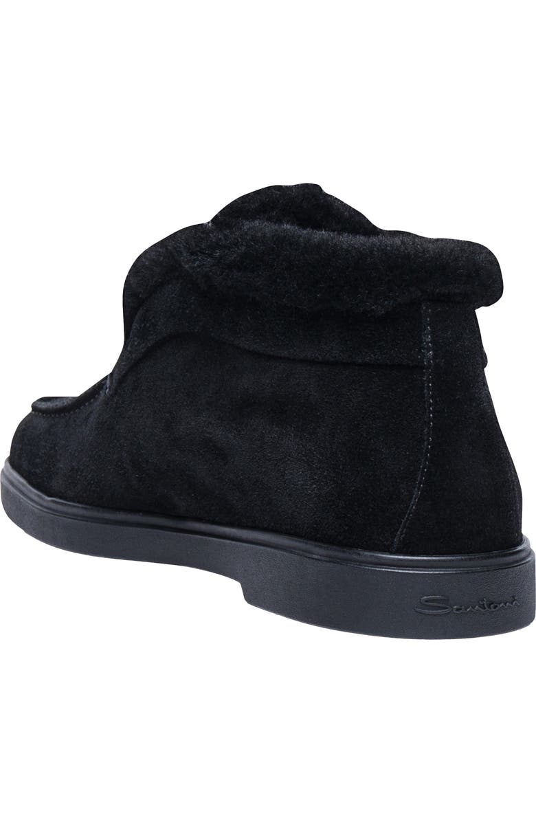 Santoni Women's suede desert boot, Alternate, color, Black