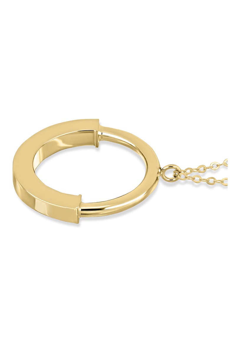 14k Gold Circle Lock Pendant Necklace, Alternate, color, 14K YELLOW GOLD