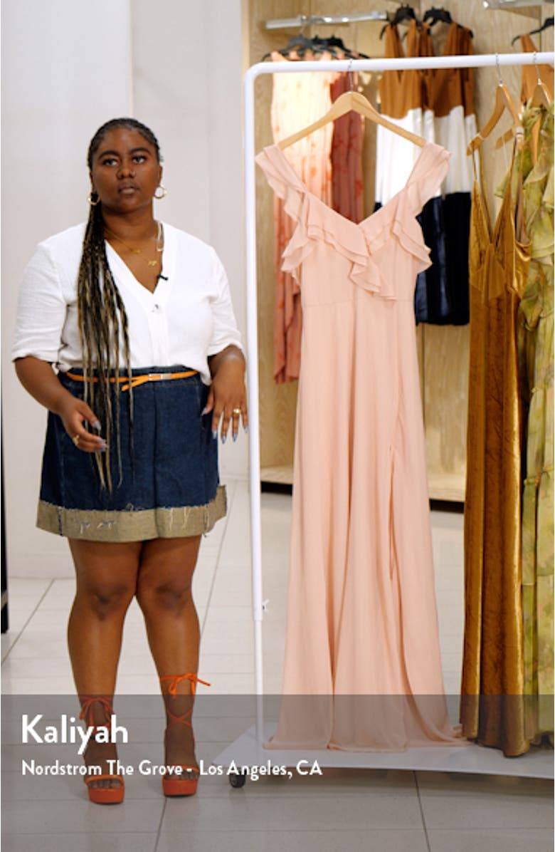 Adorning Glances Ruffle Gown, sales video thumbnail