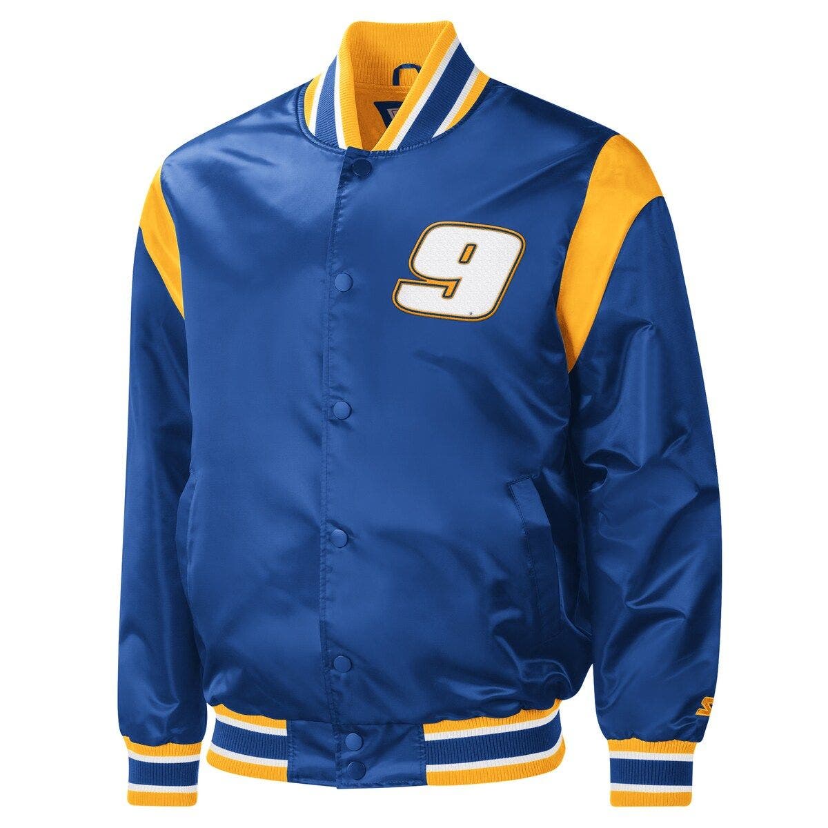Men's Starter Royal Chase Elliott Force Play Full-Snap Varsity Jacket - image 2