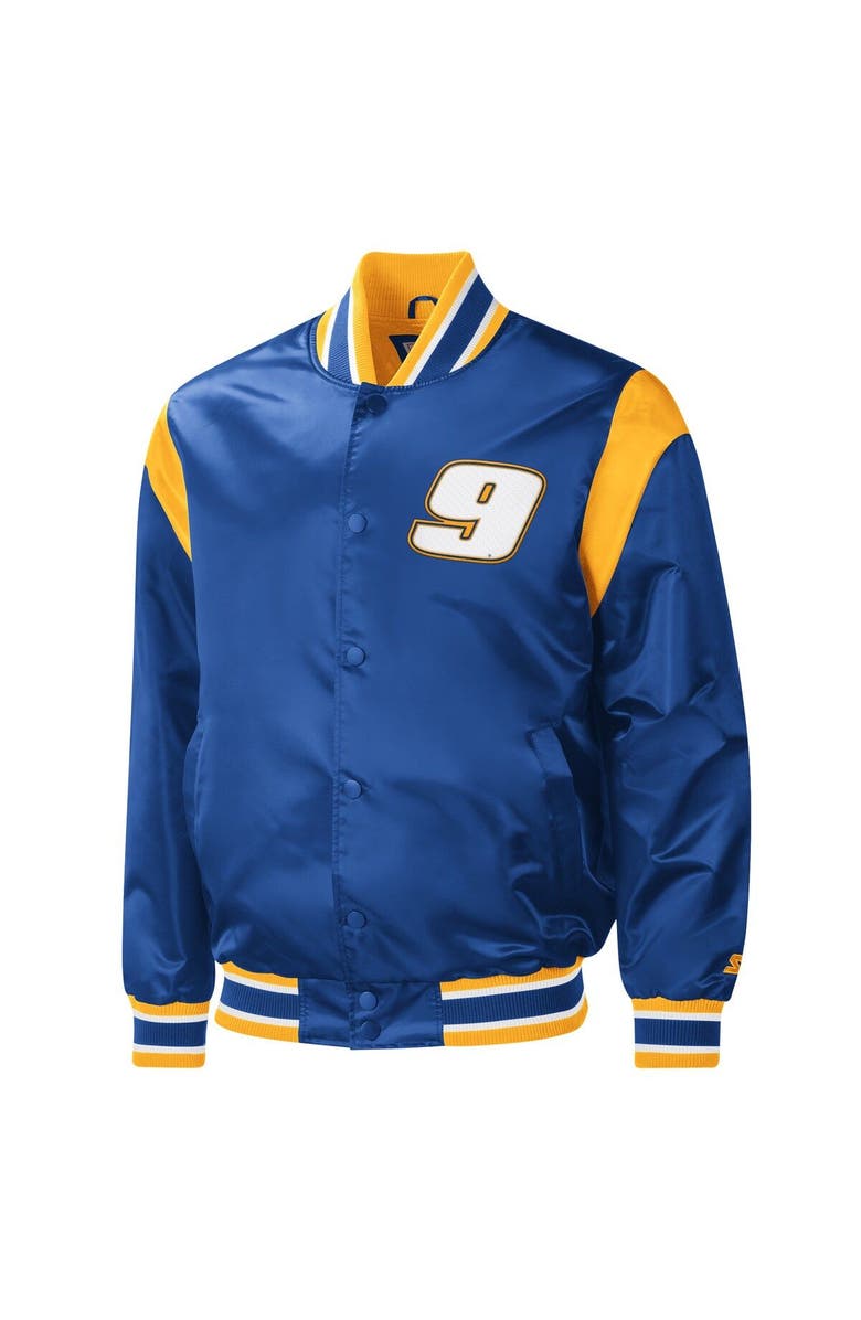 STARTER Men's Starter Royal Chase Elliott Force Play Full-Snap Varsity Jacket, Alternate, color, Royal