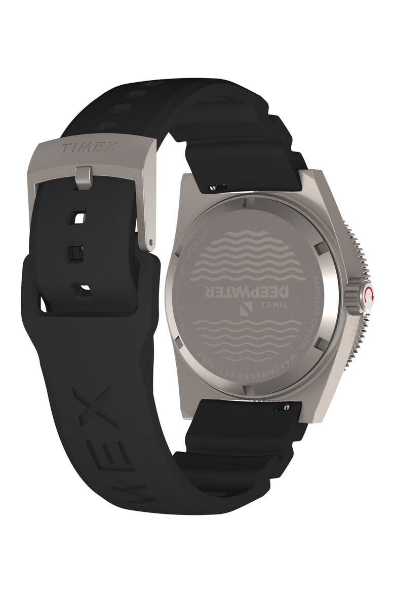 Deepwater Reef Automatic Synthetic Strap Watch, 41mm, Alternate, color, BLACK
