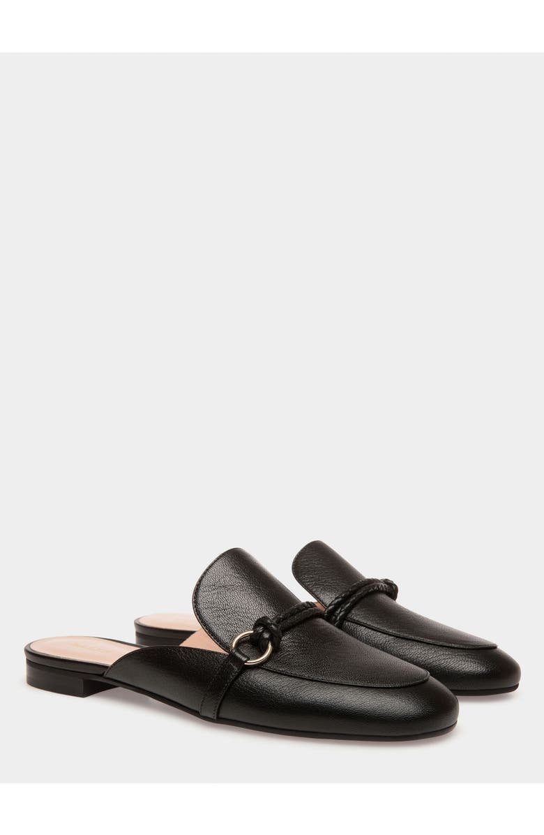 Bally Slipper in Grained Leather, Alternate, color, Black
