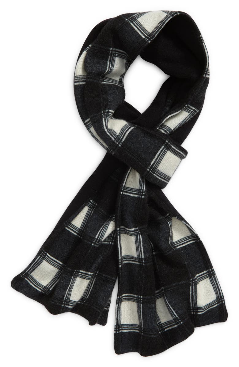 Good Man Brand Tartan Plaid Wool & Recycled Cashmere Scarf, Alternate, color,