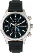 BREED Lacroix Chronograph Leather-Band Watch