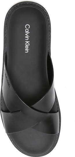 【 】★サンダル★ Men's Lusako Slip-On Sandals Amazon.com | Calvin Klein Men's Lusako Sandal, Black 001, 7