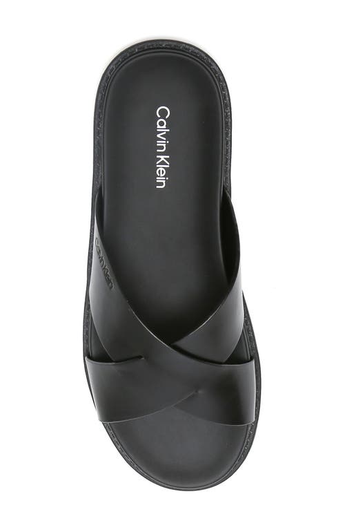 Calvin Klein Lusako Slide Sandal In Black