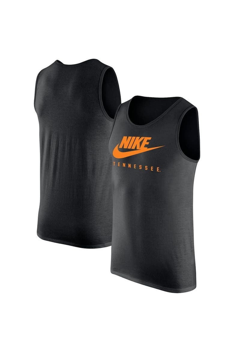 Men's Nike Black Tennessee Volunteers Futura Performance Scoop Neck Tank Top, Alternate, color, Black