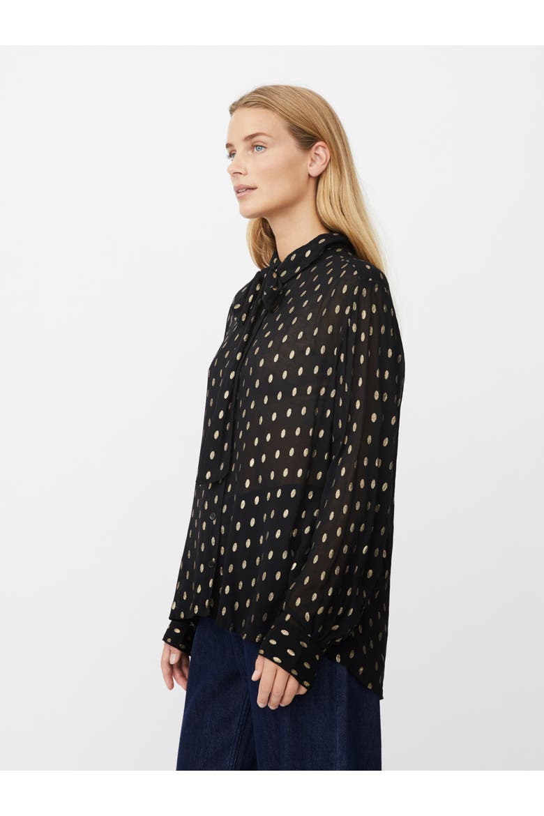 MaInoria Neck Tie Shirt, Alternate, color, Black