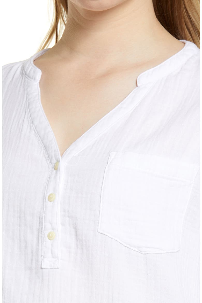 Women's Long Sleeve High/Low Tunic, Alternate, color, WHITE