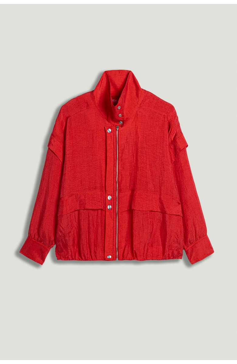 Nocturne Relaxed Zip Up Jacket, Alternate, color, Red