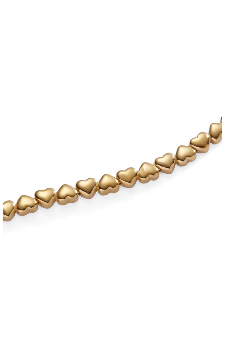 Heart Tennis Bracelet, Alternate, color, Gold