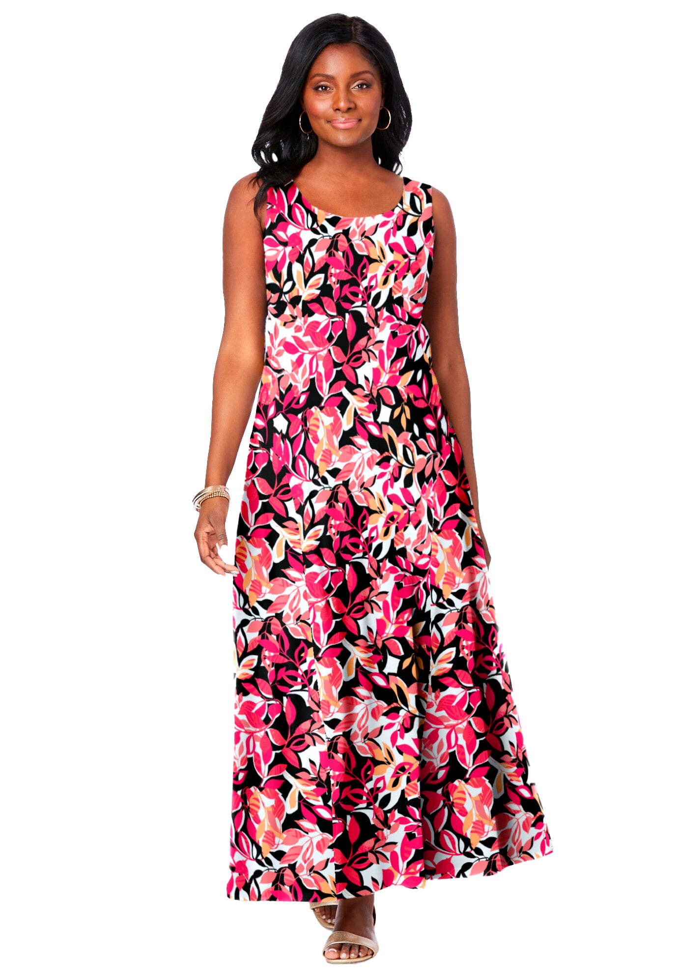 TEA ROSE GRAPHIC LEAVES