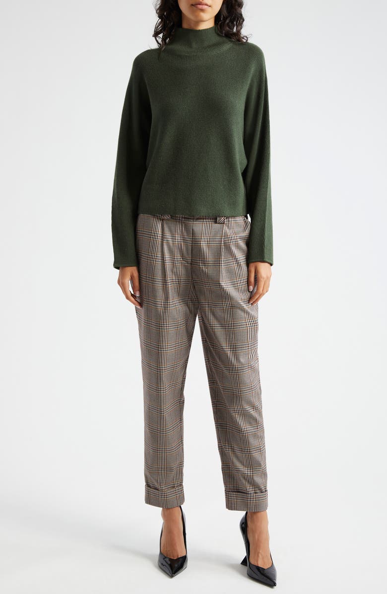 Ramy Brook Ellen Plaid Ankle Pants, Alternate, color, Pinot Noir Phoenix