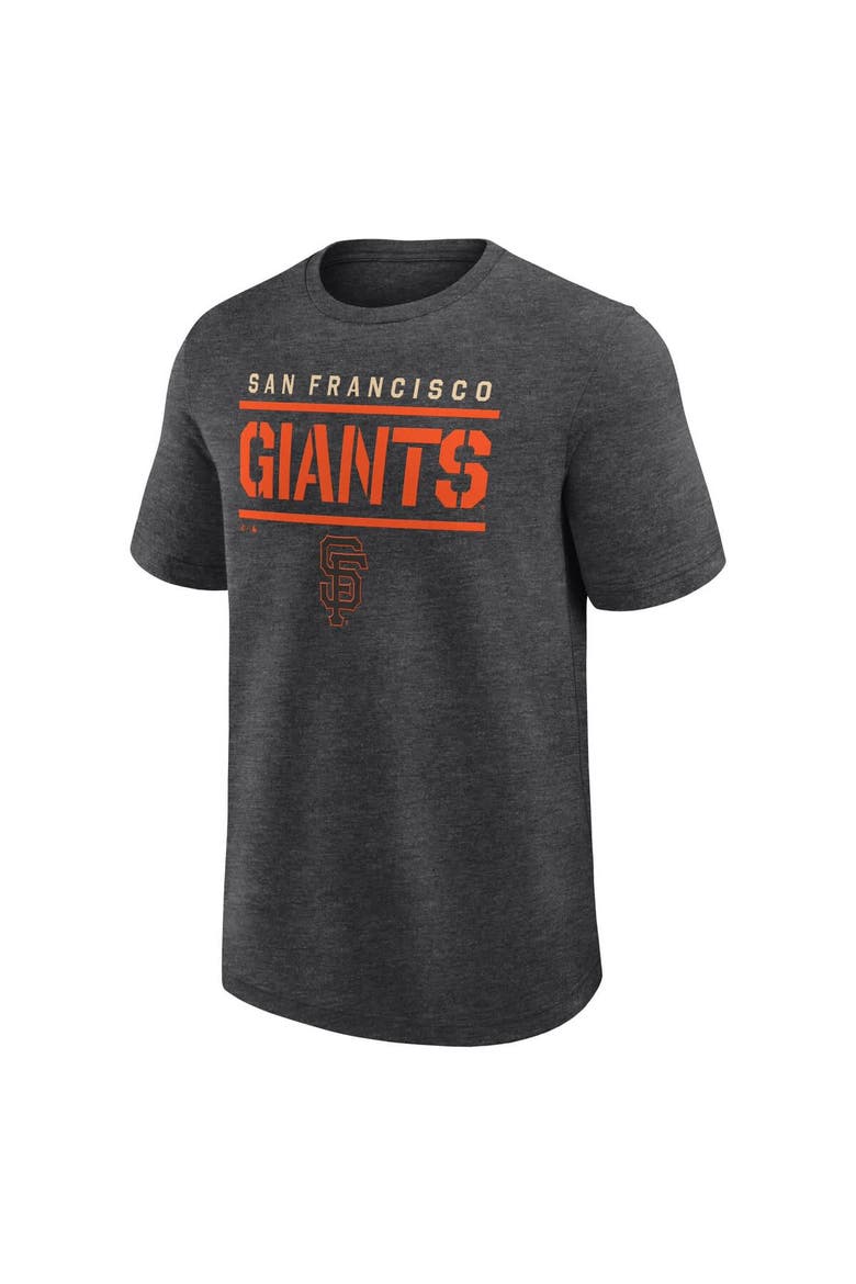 Men's Fanatics Heather Charcoal San Francisco Giants Top Notch T-Shirt, Alternate, color, Heather Charcoal