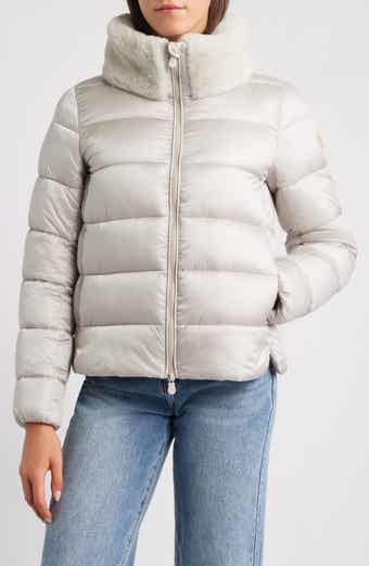 Save The Duck Mei Faux Fur Collar Waterproof Quilted Jacket