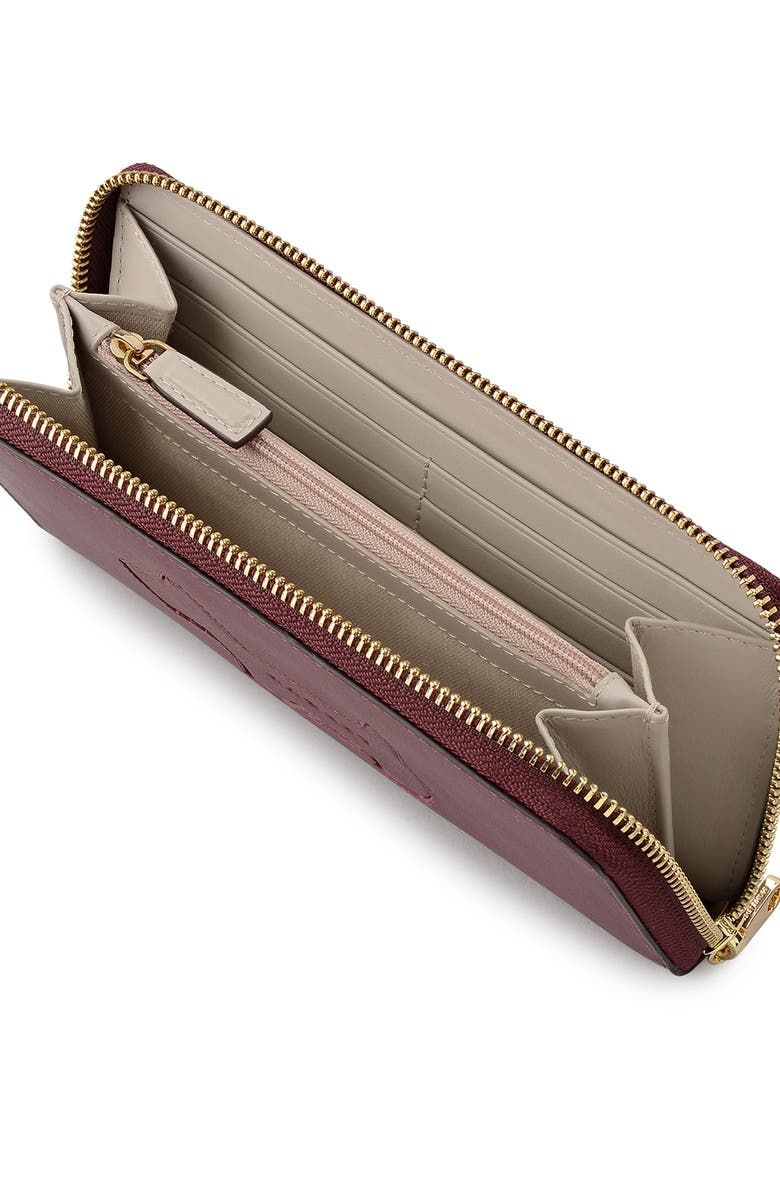 Radley Hadley Lane Large Zip Wallet, Alternate, color, Dark Cherry