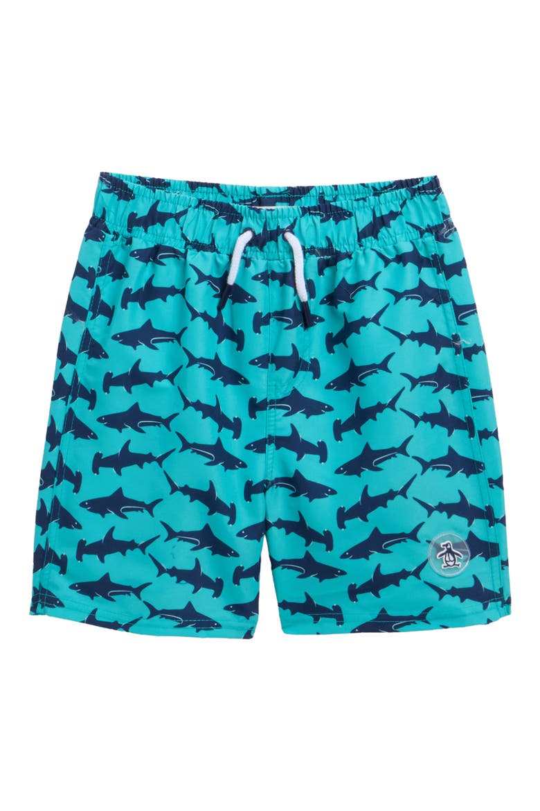Kids' Swim Trunks, Main, color, AQUA SPLASH
