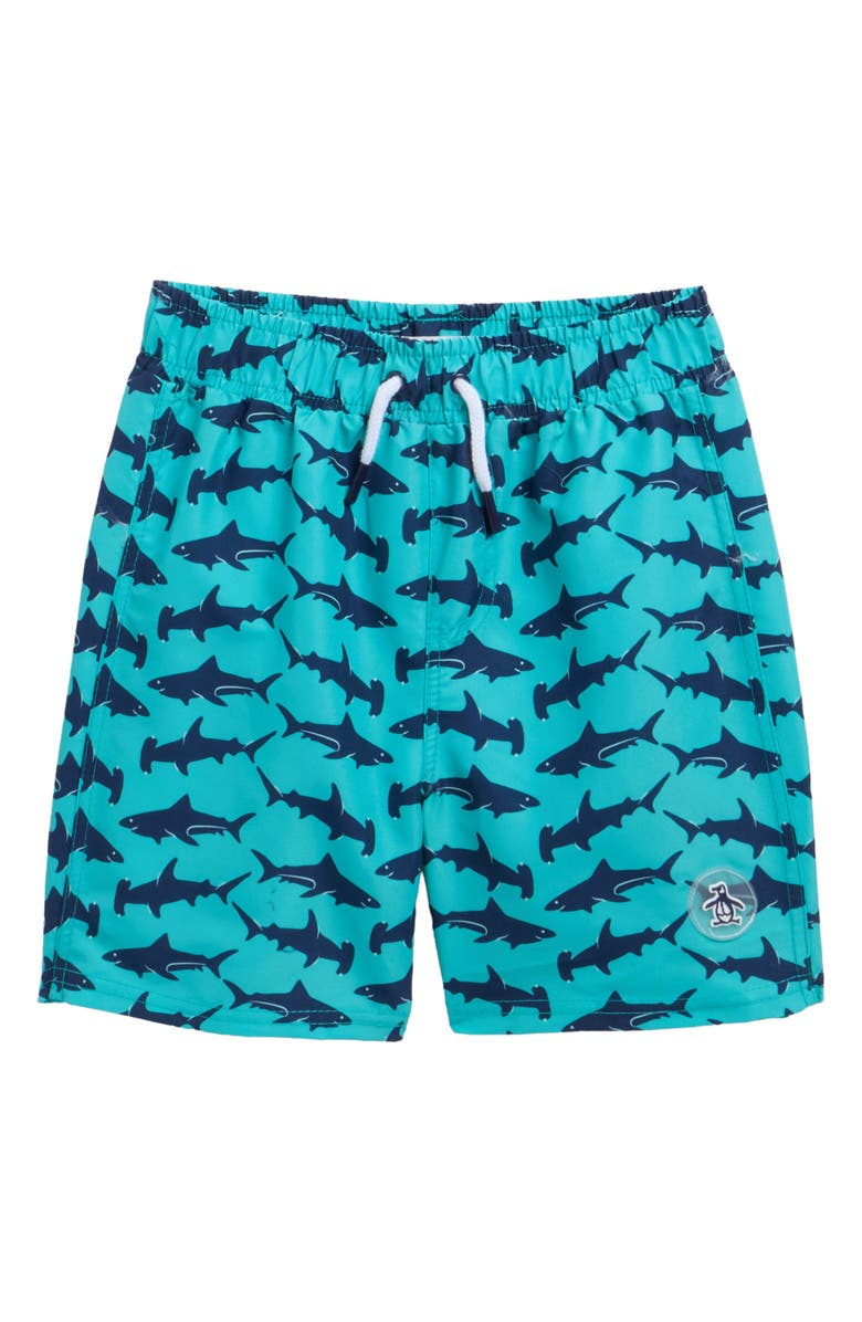 Original Penguin Kids' Swim Trunks, Main, color, 