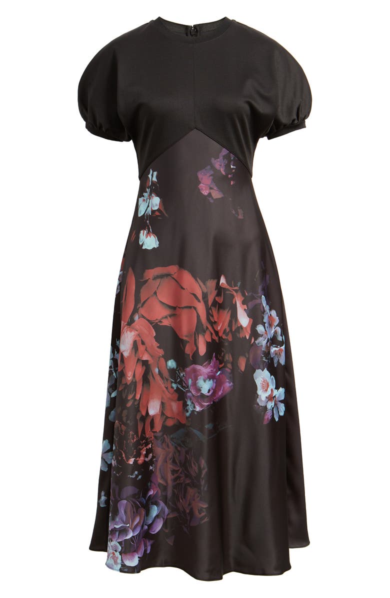 Ted Baker London Drewee Floral Mixed Media Dress, Alternate, color, 
