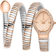 Just Cavalli Snake Wraparound Bracelet Watch, 20mm x 34.5mm