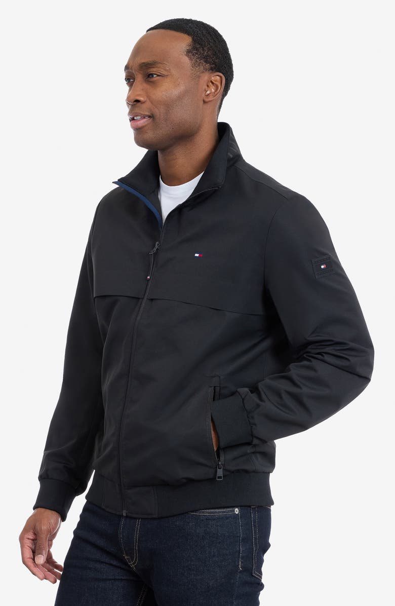 Tommy Hilfiger Zip Front Boating Jacket, Alternate, color, Black