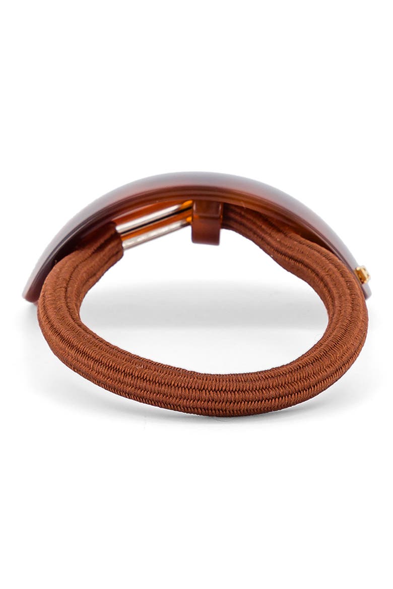 Covered Ponytail Holder, Alternate, color, BROWN