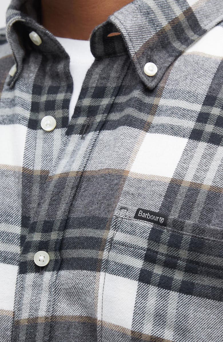 Barbour Fallbay Tailored Fit Flannel Button-Down Shirt, Alternate, color, 