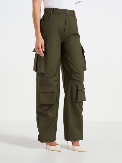 Emilie Tailored High Rise Cargo Trousers