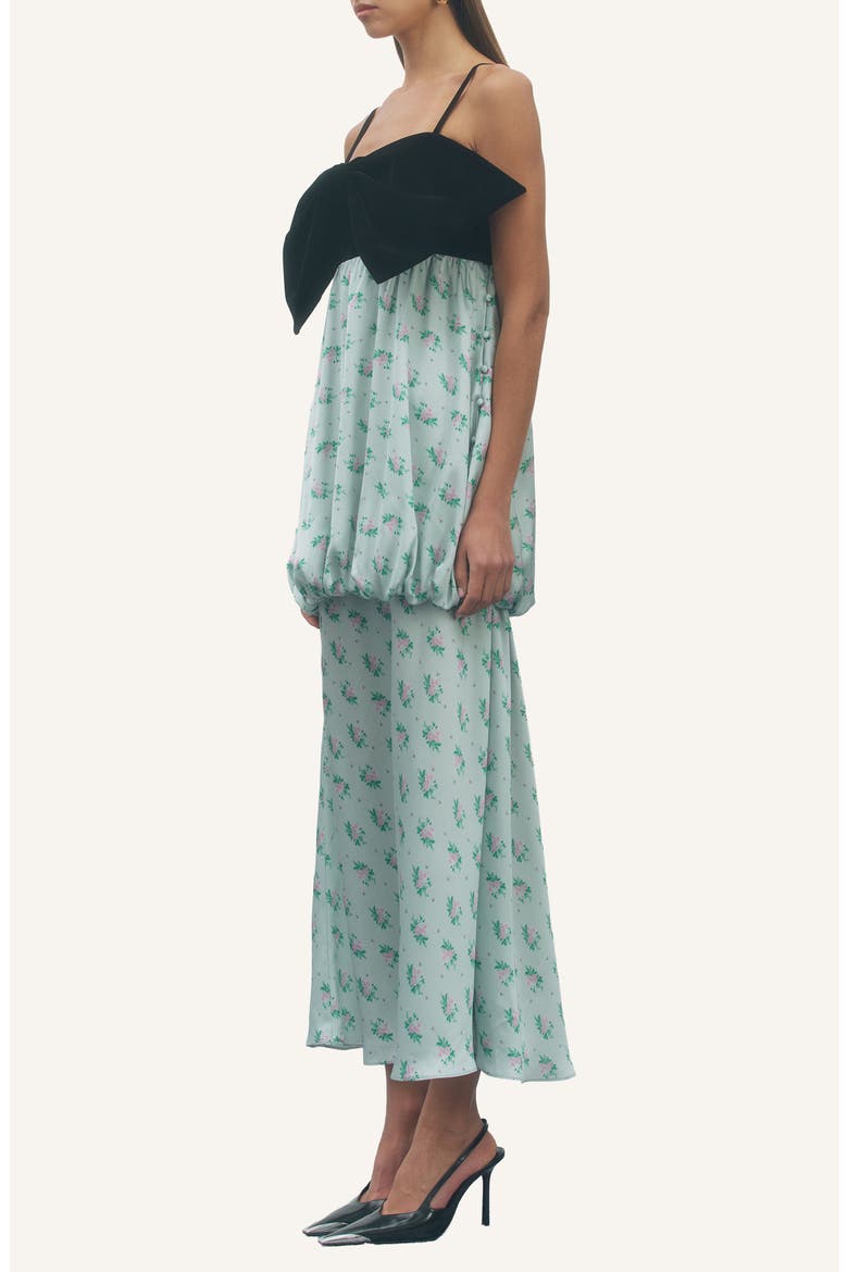 Floral Bubble Hem Maxi Dress, Alternate, color, MINT MULTI