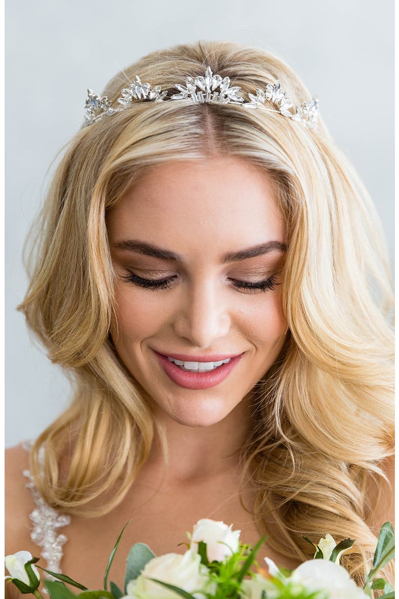 Natala Crystal Tiara, Alternate, color, SILVER