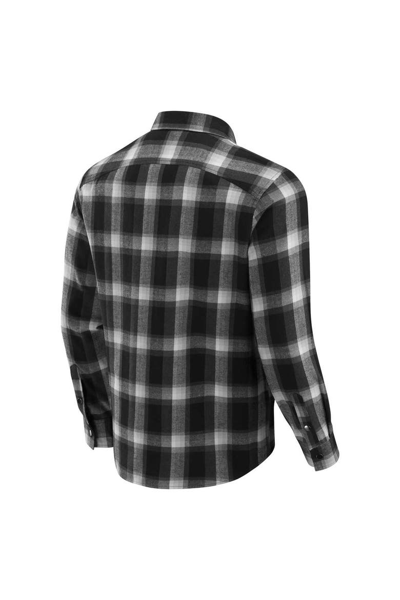 Men's Darius Rucker Collection by Fanatics Black New York Rangers Flannel Plaid Full-Snap Shirt, Alternate, color, Black