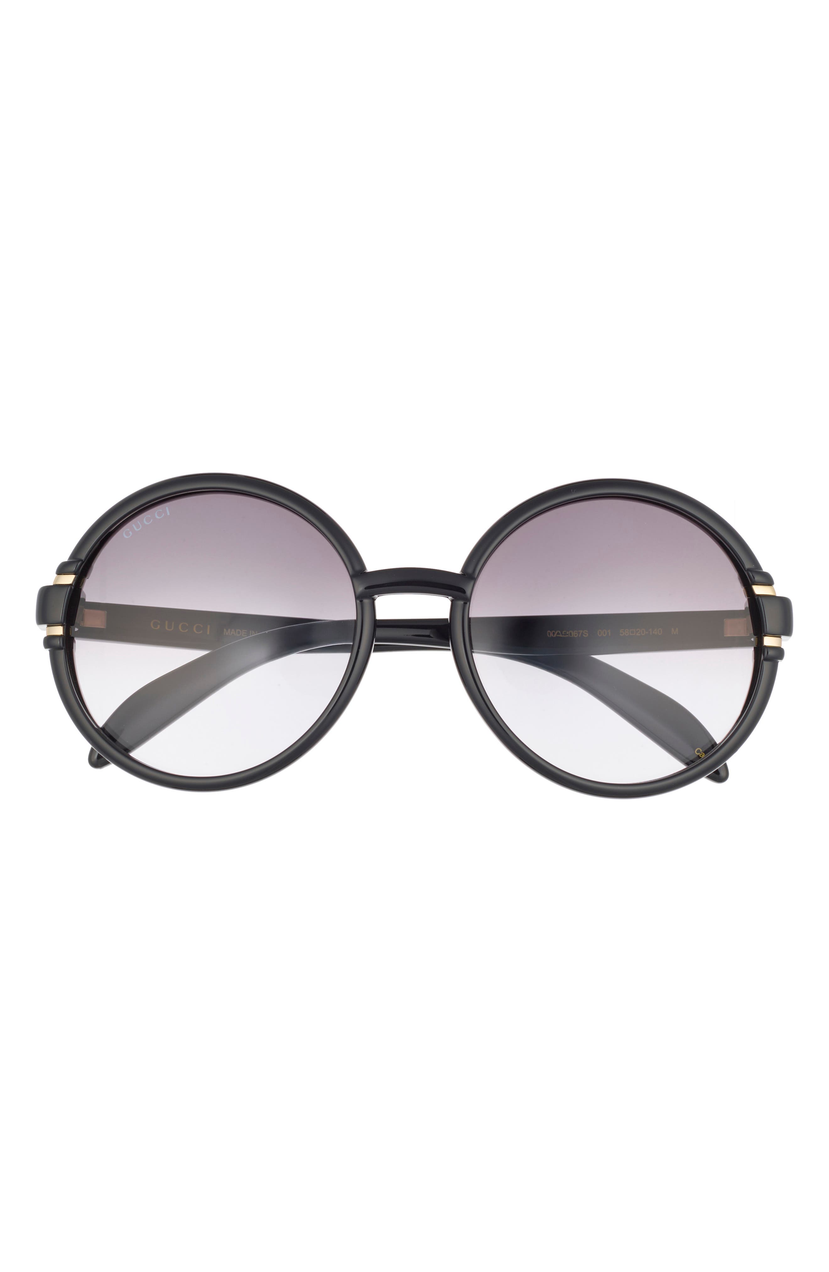 Gucci 58mm Fashion Round Sunglasses